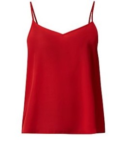 Red V Neck Cami from New Look